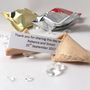 300 Personalised Wedding Fortune Cookie Wedding Favours, thumbnail 1 of 11
