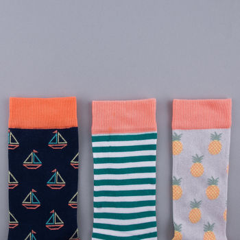 Men's Ethical Boat Socks, 3 of 5