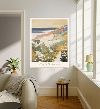 Norfolk Seaside Coastal Beach Art Print, 3 of 4