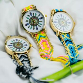 Boho Yellow Mandala Bracelet Wrist Watch For Women, 2 of 7