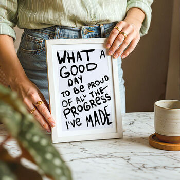 'What A Good Day' Inspirational Wall Poster Print, 5 of 8