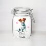 Personalised Jack Russell Kilner Style Dog Treat Jar, thumbnail 2 of 2