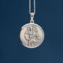 Personalised Oxidised Sterling Silver St Christopher Necklace, thumbnail 1 of 7