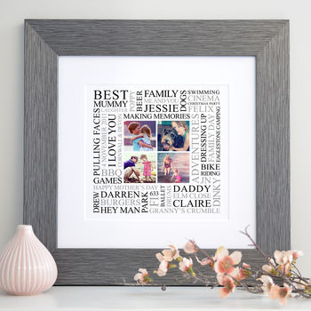 Personalised Mummy And Me Memories Photo Word Art, 2 of 11