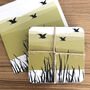 A Modern Gold Design Of Bird Coasters With Card, thumbnail 1 of 3
