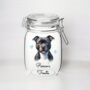 Personalised Staffordshire Bull Terrier Dog Treat Jar, thumbnail 1 of 2