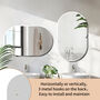 Long Oval Flat Wall Mirror, thumbnail 6 of 12