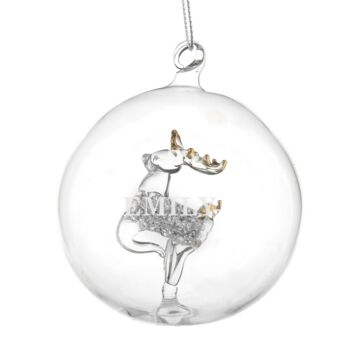 Personalised Glass Christmas Bauble, 6 of 6