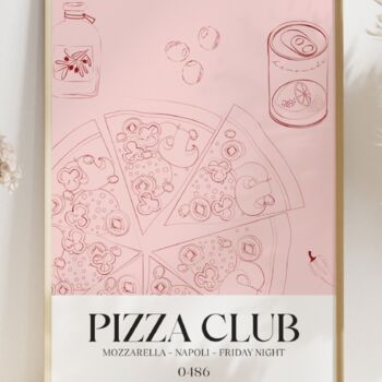 Pizza Club Print Kitchen Wall Art, 2 of 7