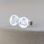 Sterling Silver Bee Stamped Studs, thumbnail 1 of 2