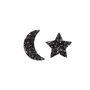 Glitter Moon And Star Stud Earrings, thumbnail 2 of 4