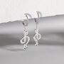 Serpentina Sterling Silver Huggie Hoop Earrings, thumbnail 2 of 8