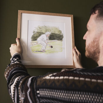 Watercolour Line Golf Custom Portrait, 4 of 11