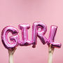 Pink Baby Girl Foil Balloon, thumbnail 1 of 3