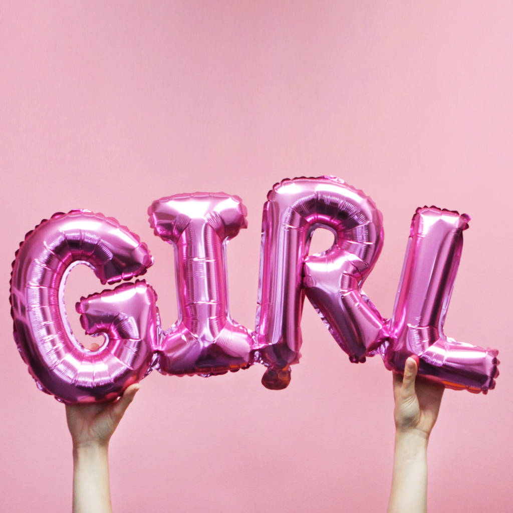 Pink Baby Girl Foil Balloon, 1 of 3