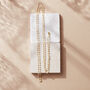 Gold Plated Pearl Rosary Long Necklace, thumbnail 2 of 8