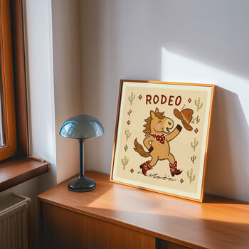 Rodeo Horse Print, Cowboy Horse, Western Nursery Print, 8 of 11