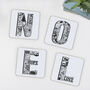 Noel Christmas Coaster Set Of Four, thumbnail 2 of 6