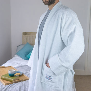towelling bathrobe personalised