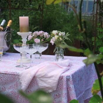 Pink Floral Tablecloth, 5 of 8