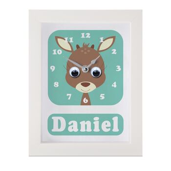 Personalised Childrens Deer Clock, 8 of 9