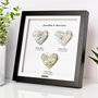 Personalised 3D Heart Map Milestone Locations Framed Wedding Print Gift, thumbnail 10 of 12