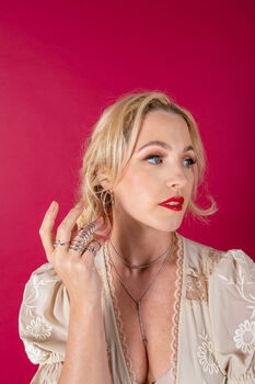 Skinny Drip Medium Hoops, 6 of 10