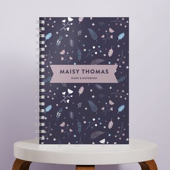 Personalised Leaf Combined Diary And Notebook, 4 of 11