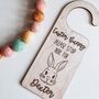 Personalised Easter Bunny 'Please stop here' Door Sign, thumbnail 2 of 2