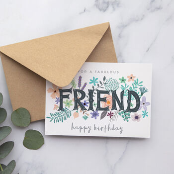 'Fabulous Friend' Birthday Card, 2 of 2