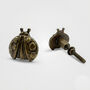 Vintage Brass Ladybug Drawer Knob, thumbnail 1 of 9