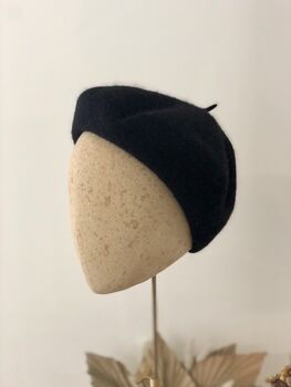 Black Beret With Optional Veil And Accessories, 9 of 11