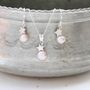 Sterling Silver Star And Pearl Necklace And Earrings, thumbnail 6 of 10