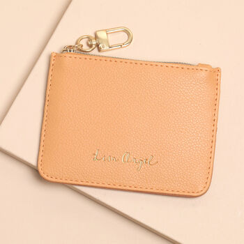 Vegan Leather Ombre Card Holder In Nude, 3 of 3
