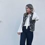 Wool Merino Short Gilet In Leopard Print, thumbnail 2 of 12