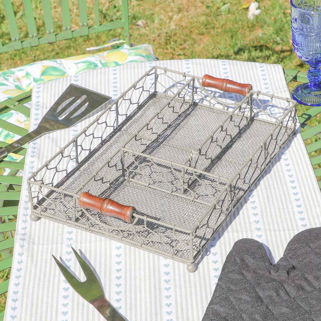 wire silverware tray