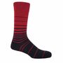 His And Hers Retro Stripe Socks Burgundy And Musk, thumbnail 2 of 6