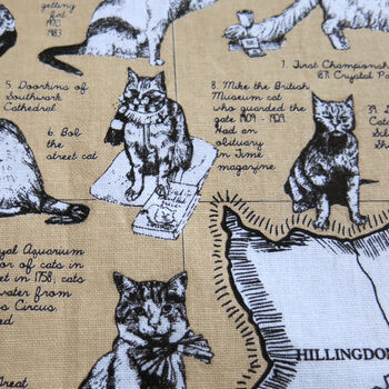 London Cat Map Tea Towel, 6 of 7