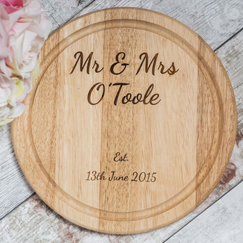 Personalised Mr And Mrs Chopping Board, 3 of 6