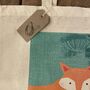 Fox Cotton Tote Bag, thumbnail 2 of 2