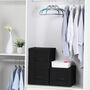 Set Of Three Black Foldable Storage Organizer Boxes, thumbnail 1 of 6