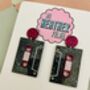 Cassette Tape Glitter Resin Earrings, thumbnail 2 of 4