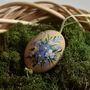 Hand Painted Easter Egg Forget Me Not, thumbnail 1 of 3