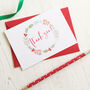 Christmas Wreath Thank You Cards, thumbnail 3 of 4