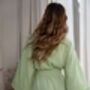Sage Green Muslin 100% Cotton Robe, thumbnail 8 of 8