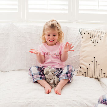 Personalised Kids Floral Letter Pyjamas, 10 of 12