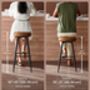Set Of Two Bar Stools Synthetic Leather With Stitching, thumbnail 7 of 12