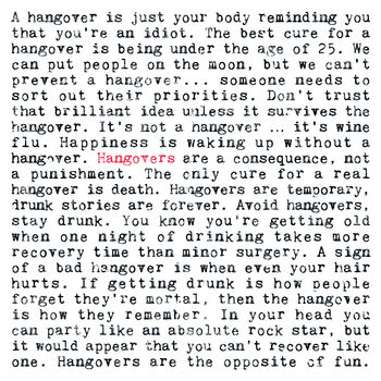 Hangover Quotes Gift Print, 3 of 7