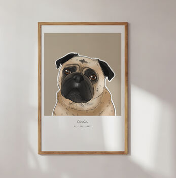Personalised Illustrated Pet Portrait Print, Unframed, 2 of 6