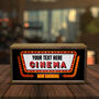 Personalised Wooden Light Box Home Cinema Now Showing, thumbnail 1 of 6